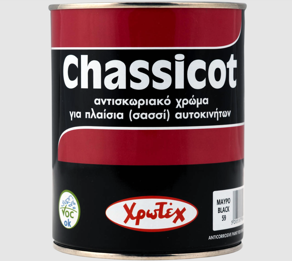 ΧΡΩΜΑ ΜΕΤΑΛΛΩΝ KAI ΑΣΤΑΡΙ 2ΣΕ1 ΛΕΥΚΟ 0.75LT CHASSICOT 60 ΧΡΩΤΕΧ