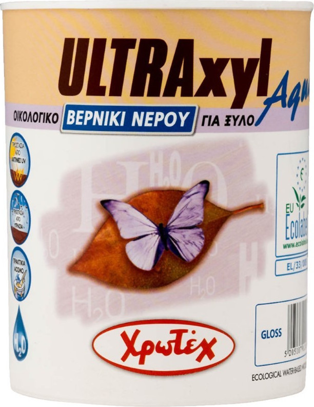 ΒΕΡΝΙΚΙ ΝΕΡΟΥ ΞΥΛΟΥ 750ML ΑΧΡΩΜΟ ΟΙΚΟΛΟΓΙΚΟ ΥΔΑΤΟΔΙΑΛΥΤΟ ΜΑΤ ULTRAXYL AQUA ΧΡΩΤΕΧ