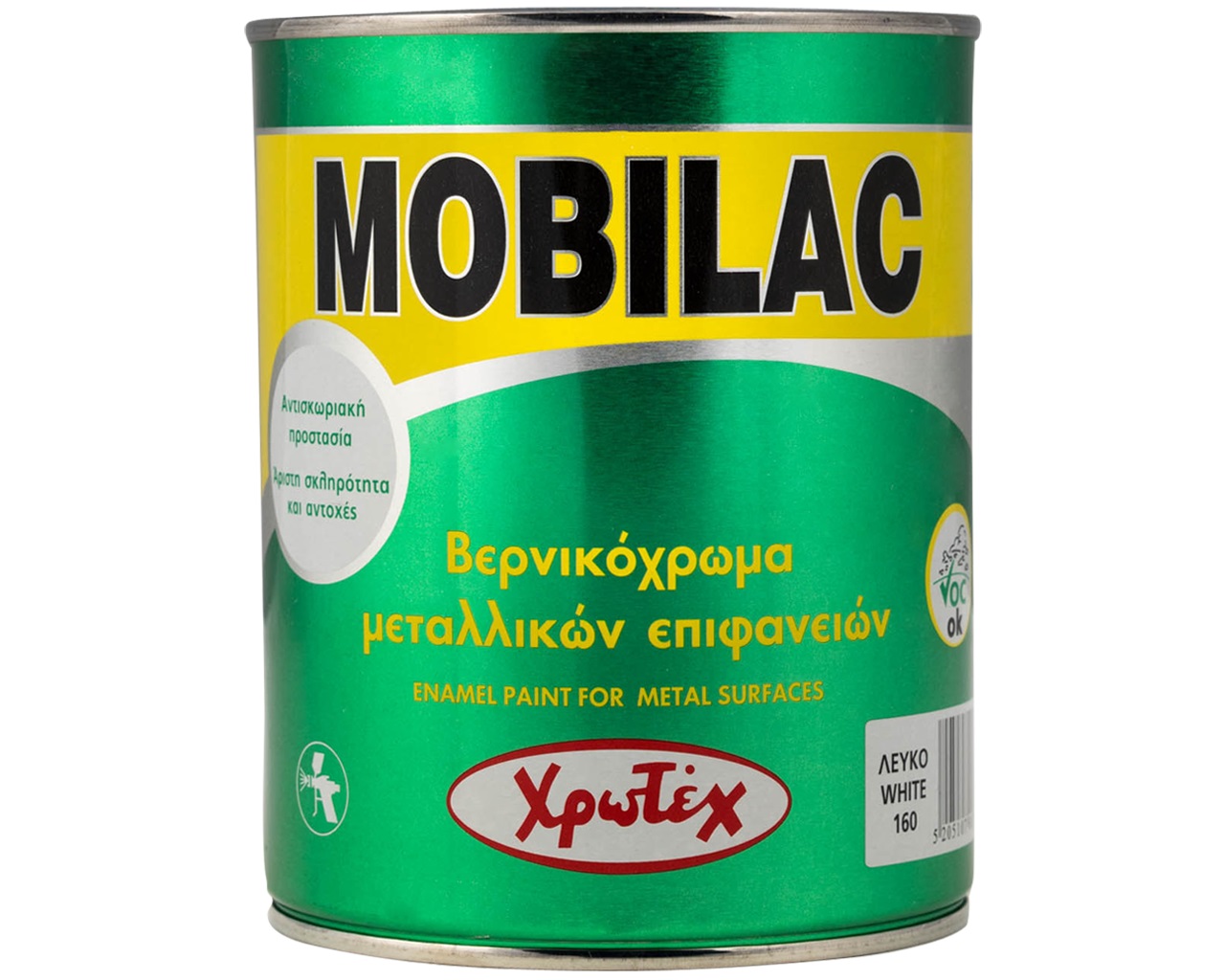 ΒΕΡΝΙΚΟΧΡΩΜΑ ΜΕΤΑΛΛΙΚΩΝ ΕΠΙΦΑΝΕΙΩΝ MOBILAC ΧΡΩΤΕΧ 169 0.75LT