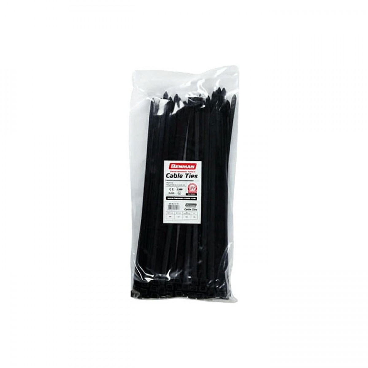 ΔΕΜΑΤΙΚΑ ΚΑΛΩΔΙΩΝ ΜΑΥΡΑ BENMAN 100MMX2.5MM (100ΤΕΜ) 70782
