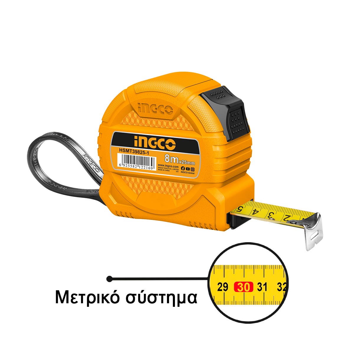 ΜΕΤΡΟ ΡΟΛΛΟ 8.0X25MM INGCO HSMT39825-1