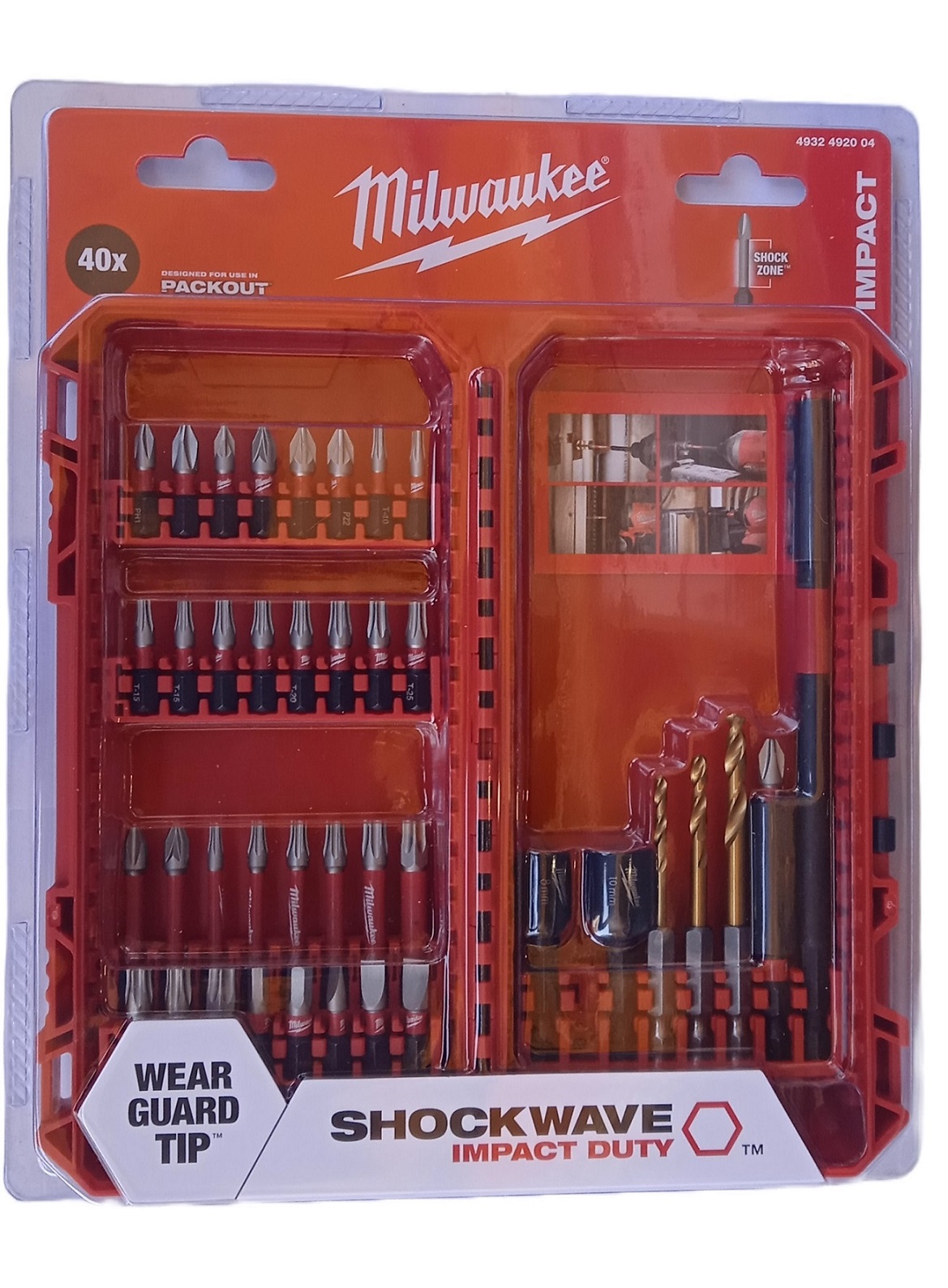 ΣΕΤ ΜΥΤΕΣ - ΑΝΤΑΠΤΟΡΕΣ - ΤΡΥΠΑΝΙΑ SHOCKWAVE IMPACT DUTY 40ΤΜΧ MILWAUKEE 4932492004