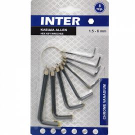 ΣΕΤ 8 ΤΕΜ ΚΛΕΙΔΙΑ ALLEN 1.5 - 6MM  INTER 738924