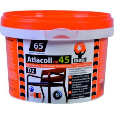 ΞΥΛΟΚΟΛΛΑ ΔΙΑΦΑΝΗ 5KG ATLACOLL NO45 D2 ΤΑΕΙΑΣ ΠΗΞΗΣ