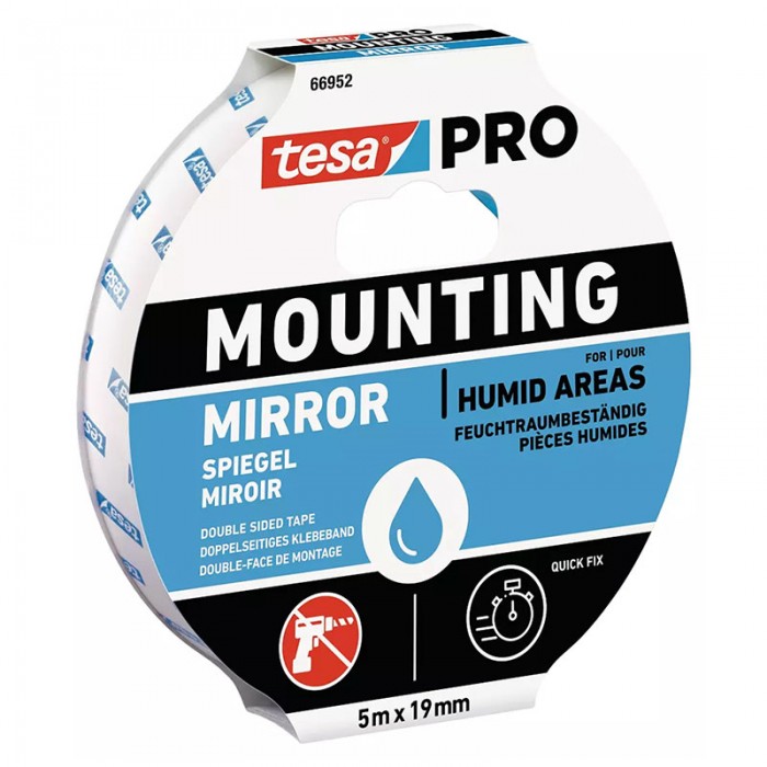 ΤΑΙΝΙΑ ΔΙΠΛΗΣ ΟΨΗΣ 5MX19MM ΑΦΡΩΔΗΣ ΑΥΤΟΚΟΛΛΗΤΗ TESA MIRROR MOUNTING 