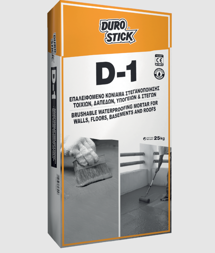 ΚΟΝΙΑΜΑ ΣΤΕΓΑΝΟΠΟΙΗΣΗΣ D-1 ΛΕΥΚΟ 25 KG DUROSTICK
