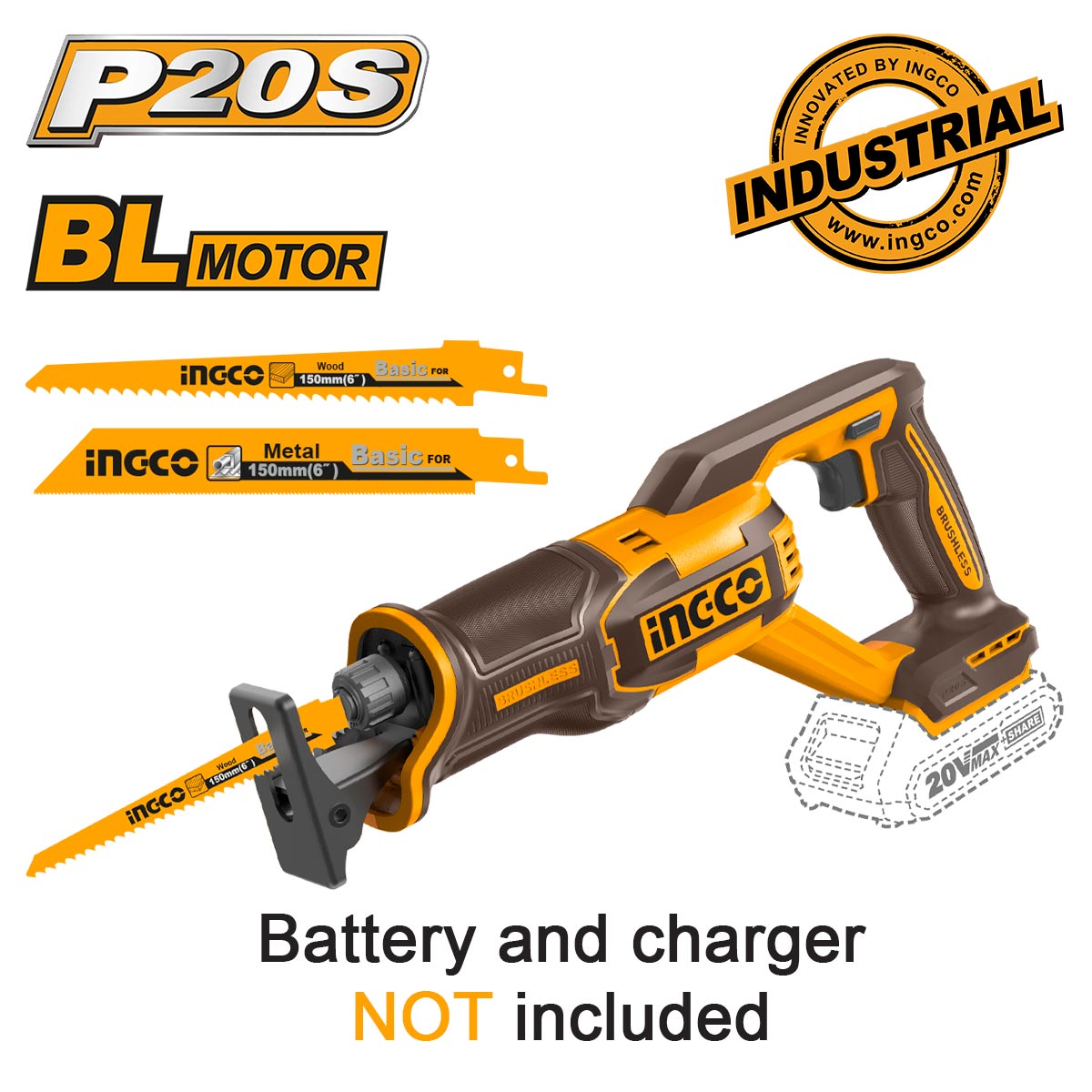 ΣΠΑΘΟΣΕΓΑ ΜΠΑΤΑΡΙΑΣ 20V LI-ION SOLO INGCO CRSLI2108
