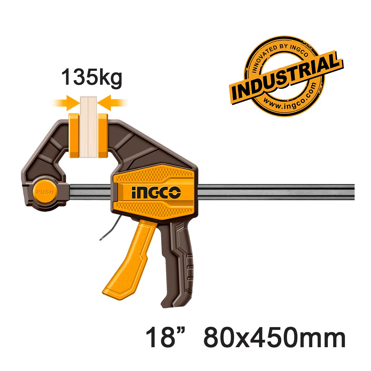 ΣΦΙΓΚΤΗΡΑΣ ΜΑΡΑΓΚΩΝ ΑΥΤΟΜΑΤΟΣ 18" 80X450MM 135KG INGCO HQBC18801