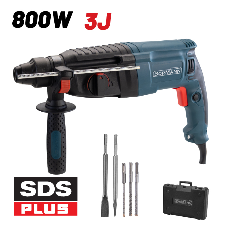 ΣΚΑΠΤΙΚΟ ΠΕΡΙΣΤΡΟΦΙΚΟ ΠΙΣΤΟΛΕΤΟ SDS-PLUS 800W 3J BORMANN BPH3010