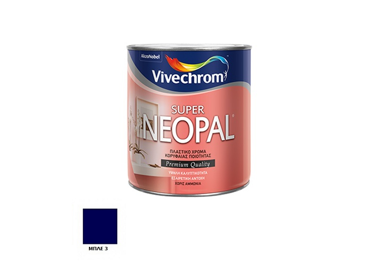 ΠΛΑΣΤΙΚΟ ΧΡΩΜΑ ΕΓΧΡΩΜΟ 750ML ΜΠΛΕ - BLUE 3 VIVECHROM SUPER NEOPAL