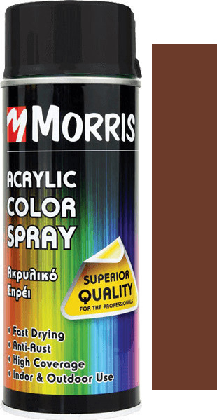 ΣΠΡΕΙ ΧΡΩΜΑΤΟΣ, ΓΥΑΛΙΣΤΕΡΟ ΚΑΦΕ, MORRIS 400ML -RAL 8002