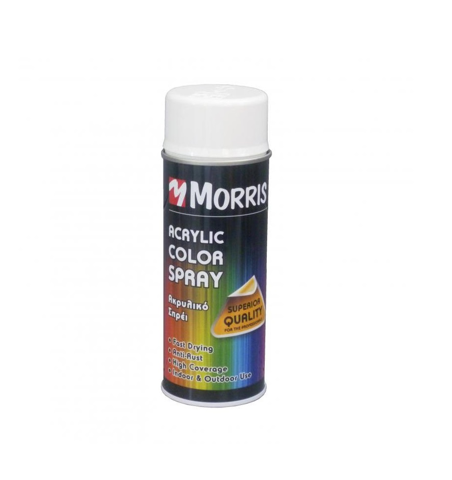 ΣΠΡΕΙ ΧΡΩΜΑΤΟΣ ΓΥΑΛΙΣΤΕΡΟ ΛΕΥΚΟ - SIGNAL WHITE MORRIS 400ML RAL 9003 (28629)