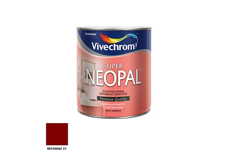 ΠΛΑΣΤΙΚΟ ΧΡΩΜΑ ΕΓΧΡΩΜΟ 750ML ΚΕΡΑΜΙΔΙ - INDIAN RED 23 VIVECHROM SUPER NEOPAL