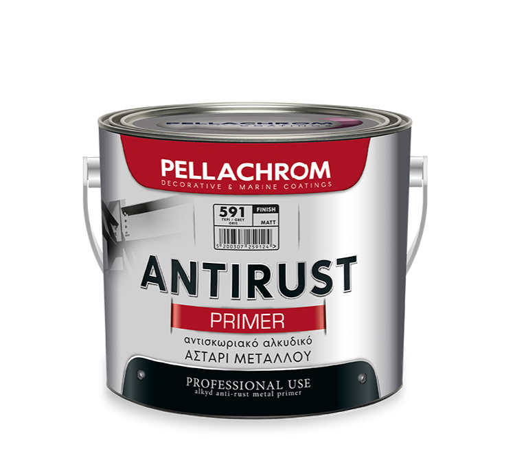 ΑΣΤΑΡΙ ΜΕΤΑΛΛΩΝ ΑΝΤΙΣΚΩΡΙΑΚΟ KOKKINO 2,5 LT ANTIRUST N.592 RED PELLACHROM