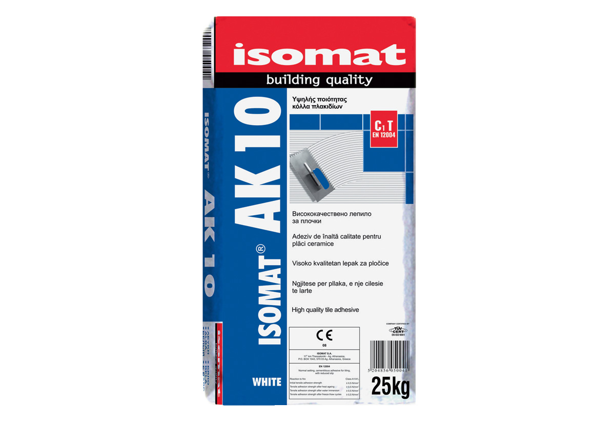 ISOMAT AK 10 ΛΕΥΚΗ Σ25 ΚΟΛΛΑ ΠΛΑΚΙΔΙΩΝ