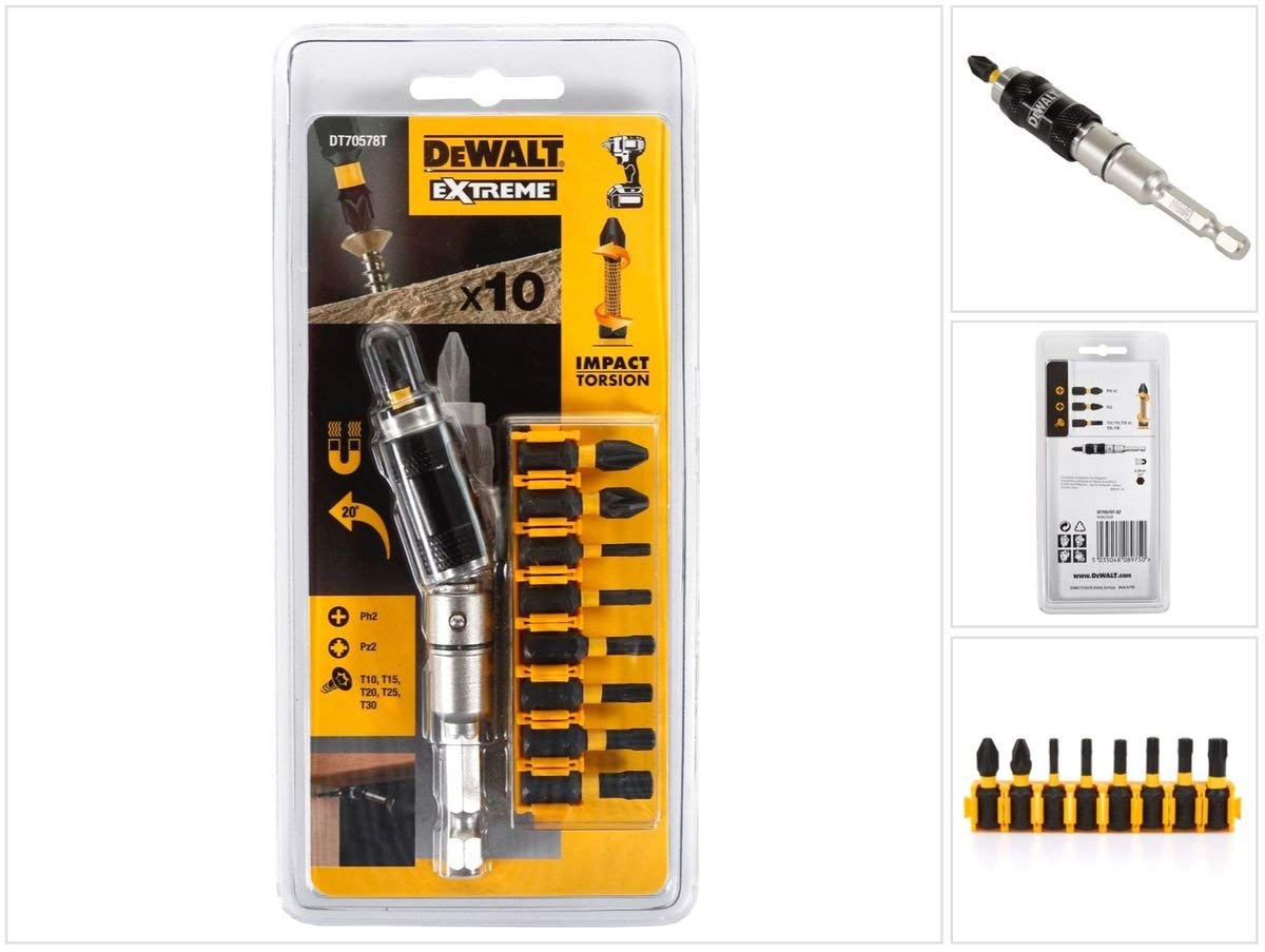 ΣΕΤ ΜΥΤΕΣ TORSION ΚΑΙ ΑΝΤΑΠΤΟΡΑΣ ΣΠΑΣΤΟΣ DEWALT DT70578T