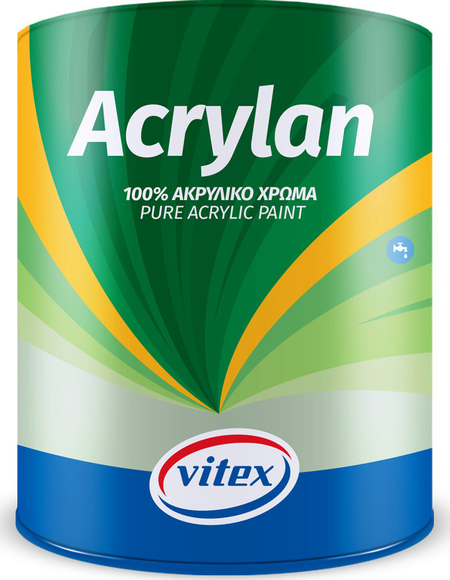 ΠΛΑΣΤΙΚΟ ΧΡΩΜΑ 10L ΛΕΥΚΟ VITEX ACRYLAN 100% ΑΚΡΥΛΙΚΟ ΓΙΑ ΕΞΩΤΕΡΙΚΗ ΧΡΗΣΗ 