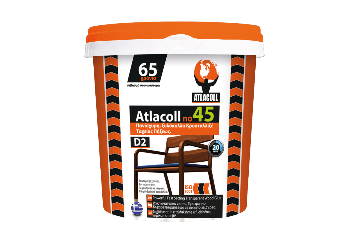 ΞΥΛΟΚΟΛΛΑ ΓΕΝΙΚΗΣ ΧΡΗΣΕΩΣ ΚΡΥΣΤΑΛΙΖΕ ATLACOLL Νₒ 45 1KG 30127