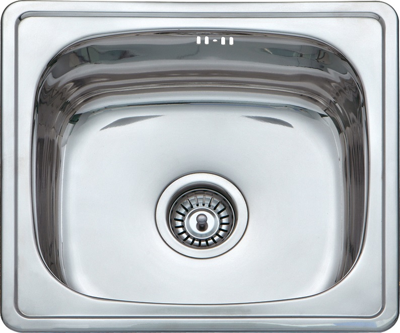 ΝΕΡΟΧΥΤΗΣ INOX ΕΝΘΕΤΟΣ 1 ΓΟΥΡΝΑ 480Χ430Χ180 ΒΑΘΟΣ 18CM. ΜΕ ΣΙΦΩΝΙΑ ΚΑΙ ΒΑΛΒΙΔΕΣ ECOSINK BL604 