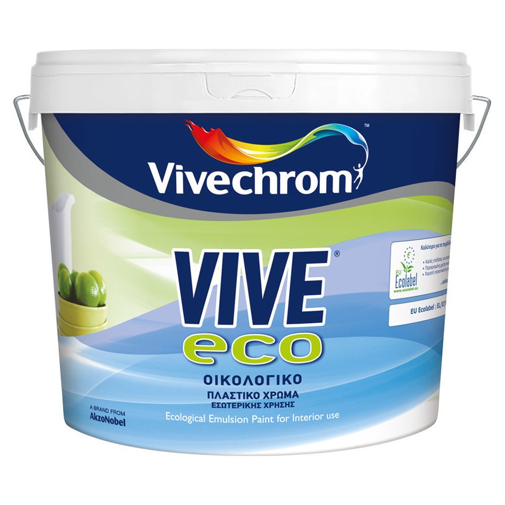 ΠΛΑΣΤΙΚΟ ΧΡΩΜΑ 9LT ΛΕΥΚΟ VIVECHROM VIVE ECO ΓΙΑ ΕΣΩΤΕΡΙΚΗ ΧΡΗΣΗ