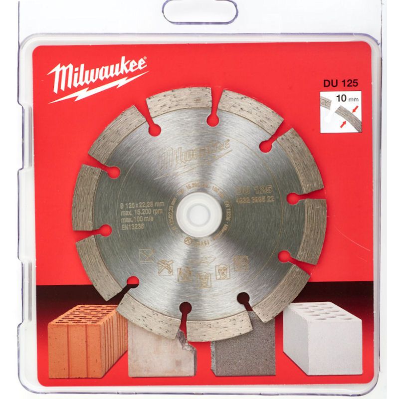 ΔΙΑΜΑΝΤΟΔΙΣΚΟΣ ΚΟΠΗΣ ΔΟΜΙΚΩΝ ΥΛΙΚΩΝ DU 125 10MM MILWAUKEE 4932399522