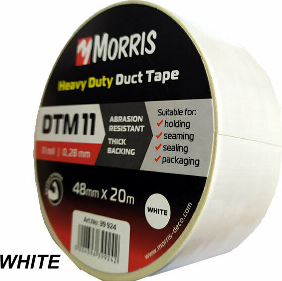 ΥΦΑΣΜΑΤΙΝΗ ΤΑΙΝΙΑ ΛΕΥΚΗ DT11 48MMX20M HEAVY DUTY DUCT TAPE WHITE MORRIS 33924