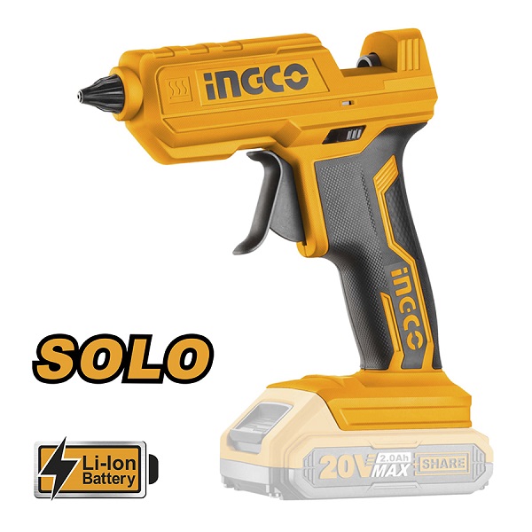 ΠΙΣΤΟΛΙ ΘΕΡΜΟΚΟΛΛΑΣ ΜΠΑΤΑΡΙΑΣ 20V LI-ION SOLO (ΣΩΜΑ) INGCO CGGLI2001 +ΔΩΡΟ ΓΑΝΤΙΑ
