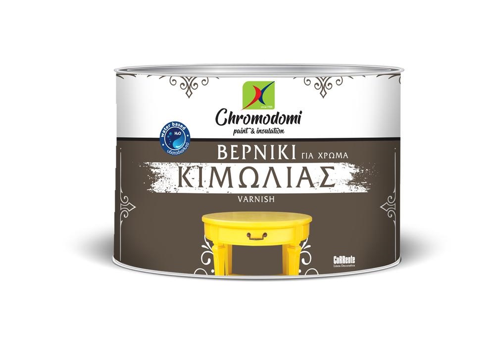 ΒΕΡΝΙΚΙ ΓΙΑ ΧΡΩΜΑ ΚΙΜΩΛΙΑΣ ΔΙΑΦΑΝΟ (VARNISH FOR CHALK PAINT EFFECT) 0,375LT CHROMODOMI