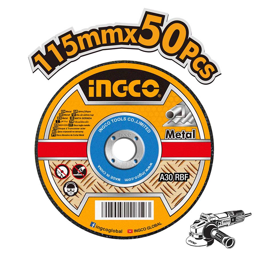 ΔΙΣΚΟΙ ΚΟΠΗΣ ΣΙΔΗΡΟΥ 50 ΤΕΜ / ΚΟΥΤΙ Φ115MM MCD1211550 INGCO